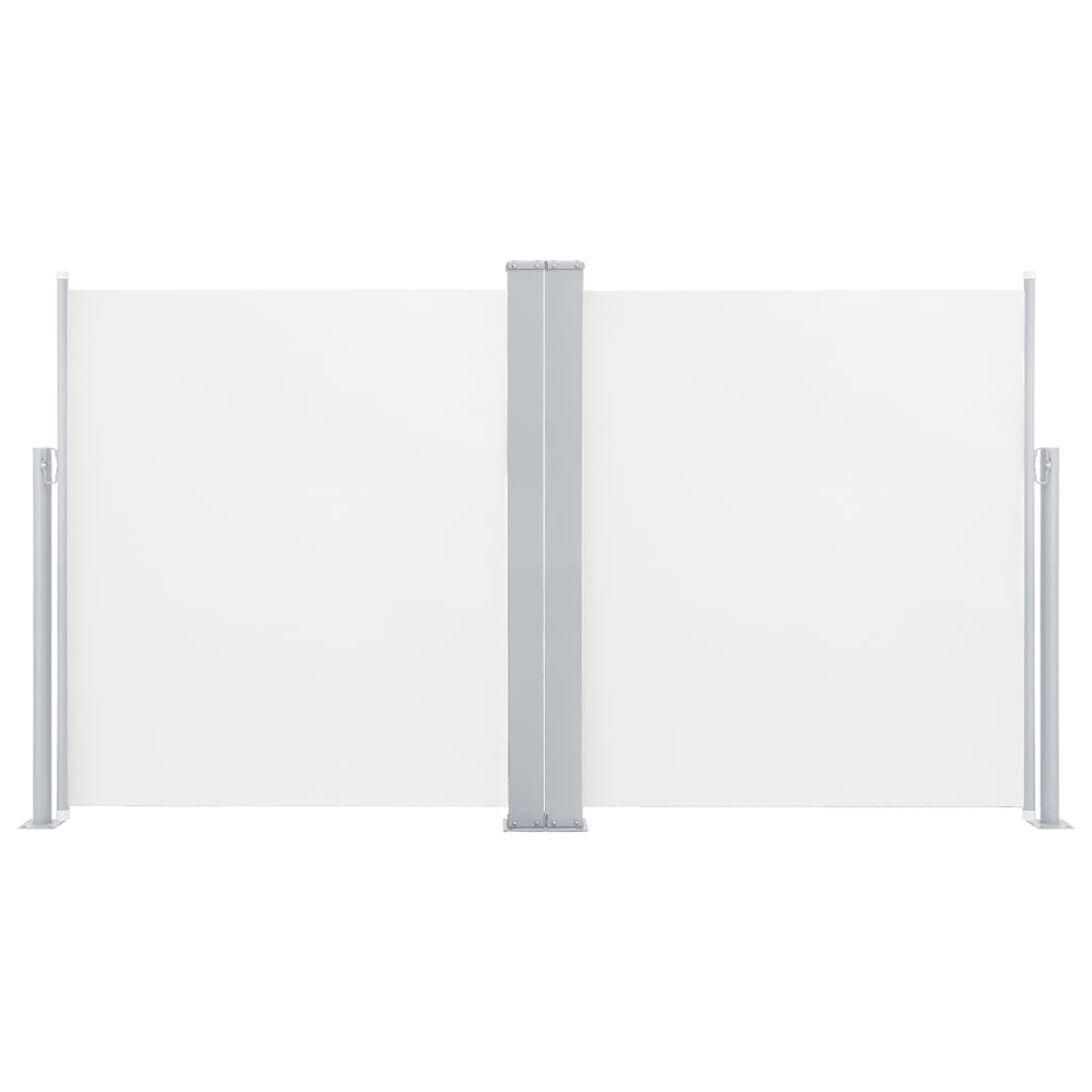 Extendable side awning double 170 x 600 cm cream