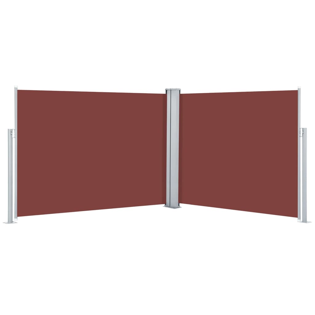 Store latéral extensible marron 140 x 1000 cm