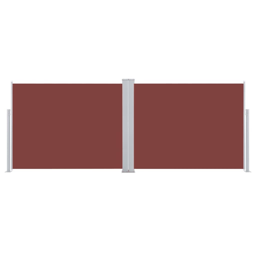 Store latéral extensible marron 140 x 1000 cm