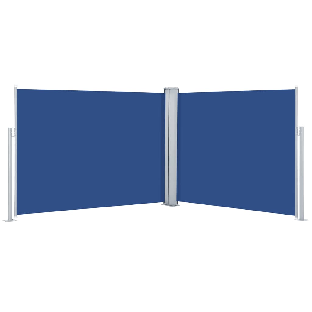 Store latéral extensible bleu 140 x 1000 cm