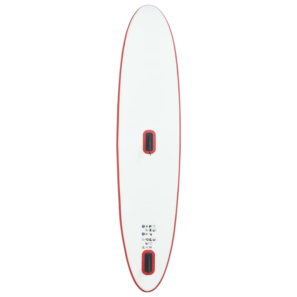 Inflatable SUP board with sail set red and white