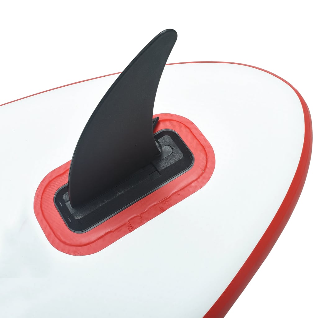 Inflatable SUP board with sail set red and white