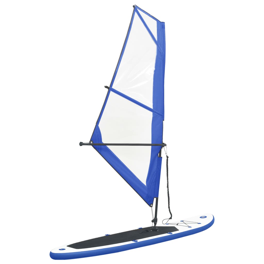 Inflatable SUP Board with Sail Set Blue and White