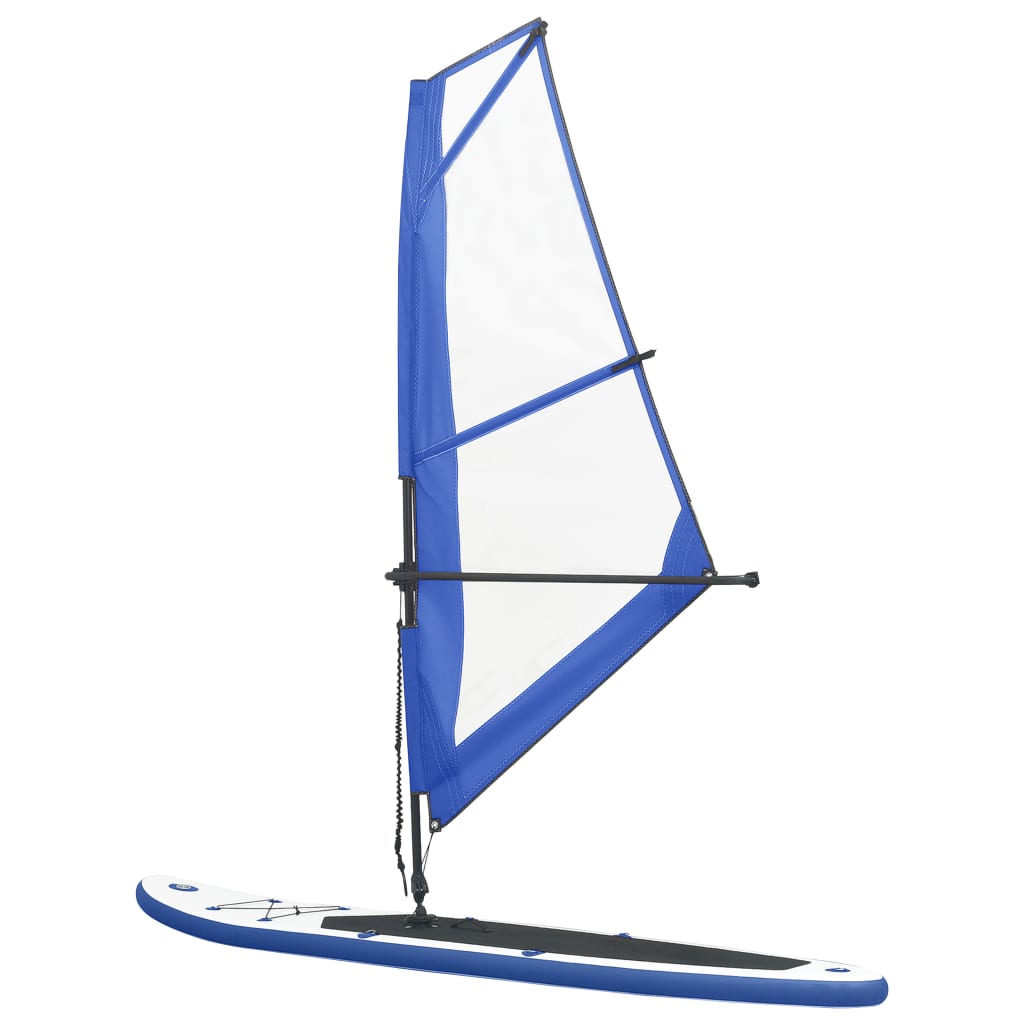 Inflatable SUP Board with Sail Set Blue and White