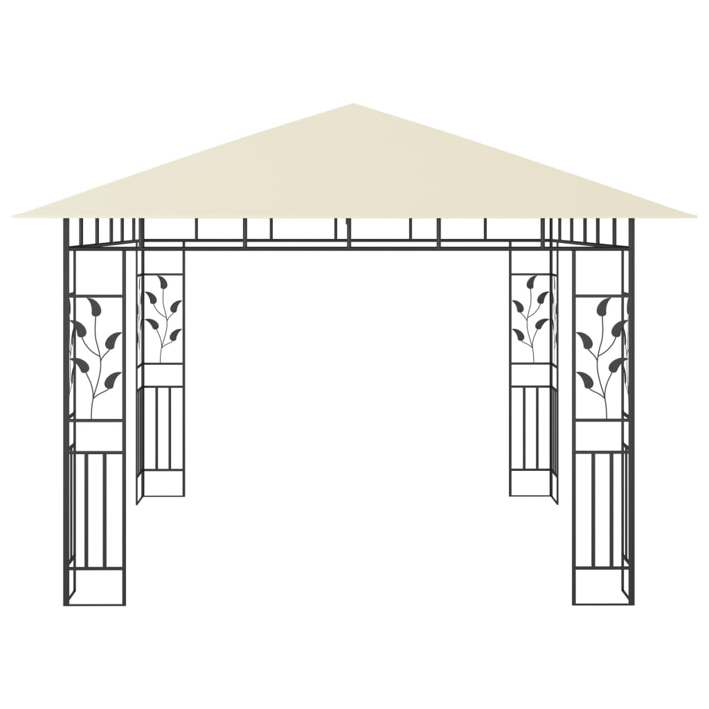 Gazebo with mosquito net 3x3x2.73 m cream 180 g/m²