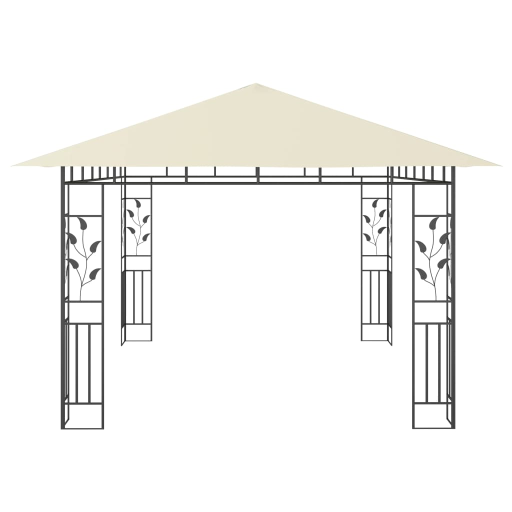 Gazebo with mosquito net 4x3x2.73 m cream 180 g/m²