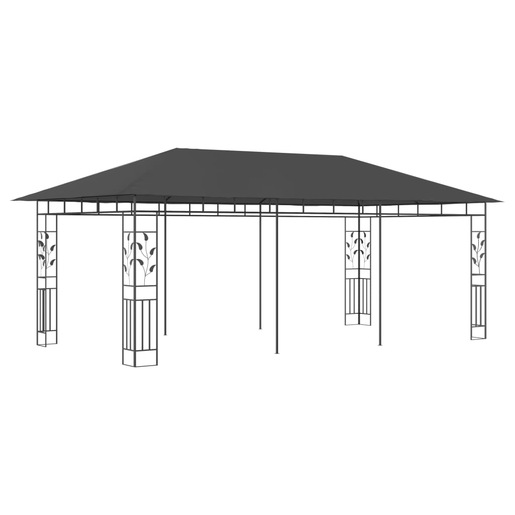 Gazebo with mosquito net 6x3x2.73 m anthracite
