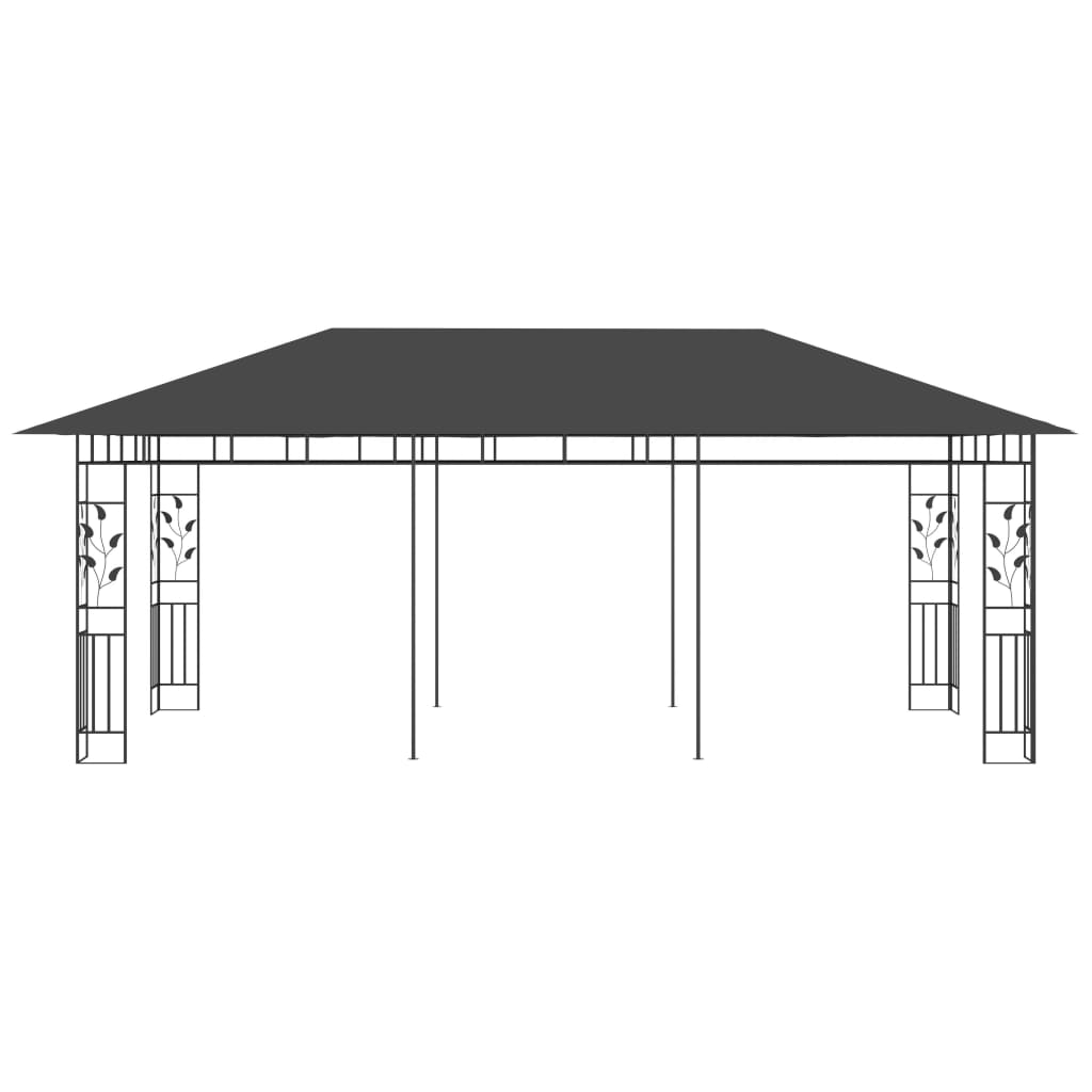 Gazebo with mosquito net 6x3x2.73 m anthracite