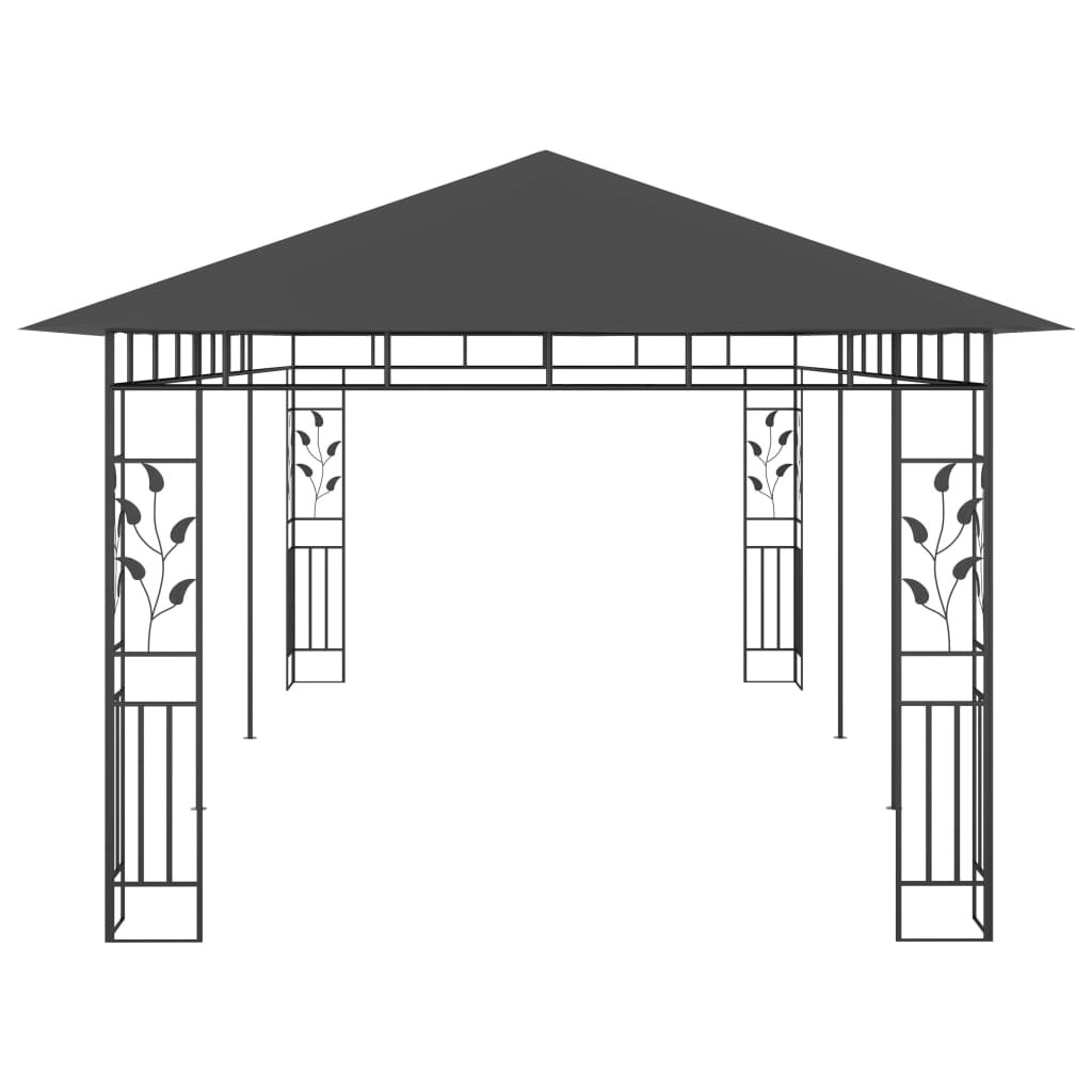 Gazebo with mosquito net 6x3x2.73 m anthracite
