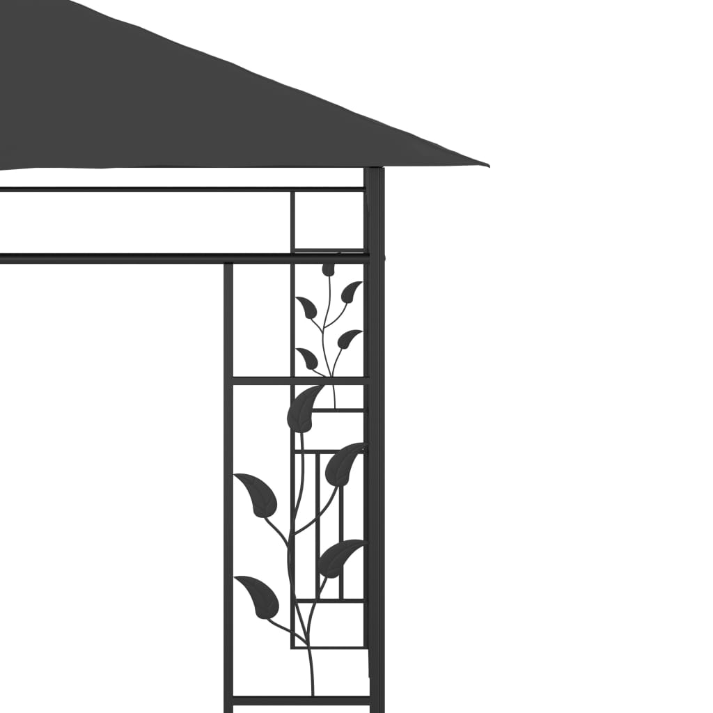Gazebo with mosquito net 6x3x2.73 m anthracite