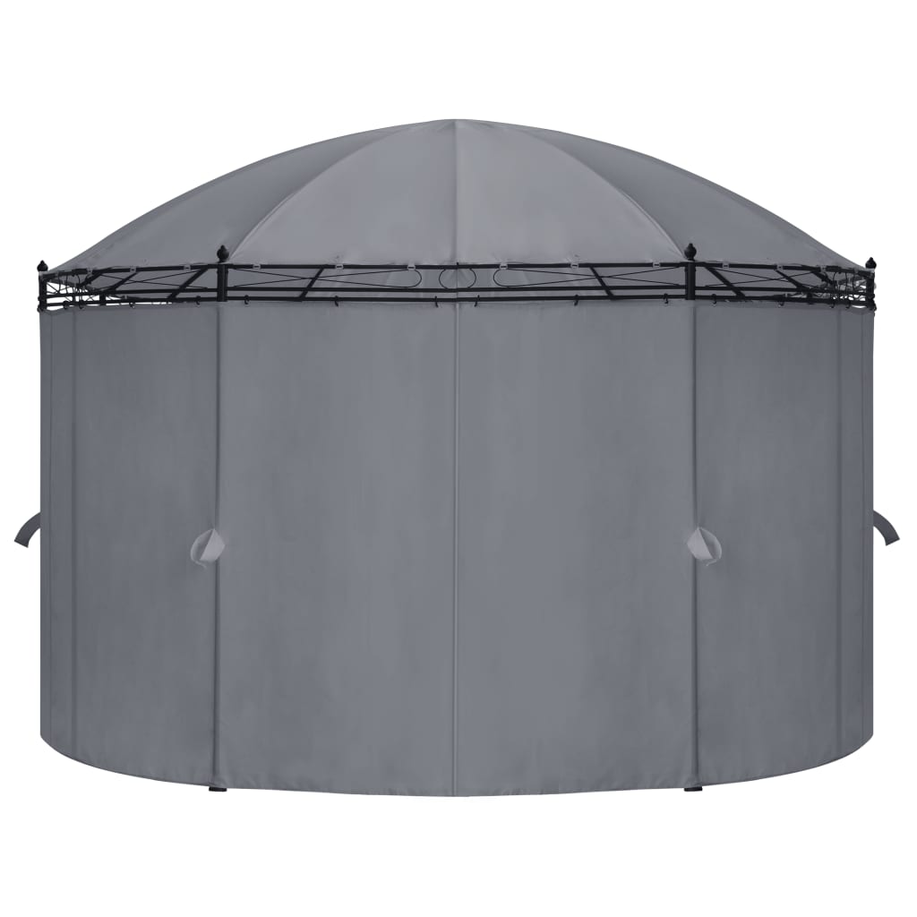 Gazebo with curtains 520x349x255 cm anthracite