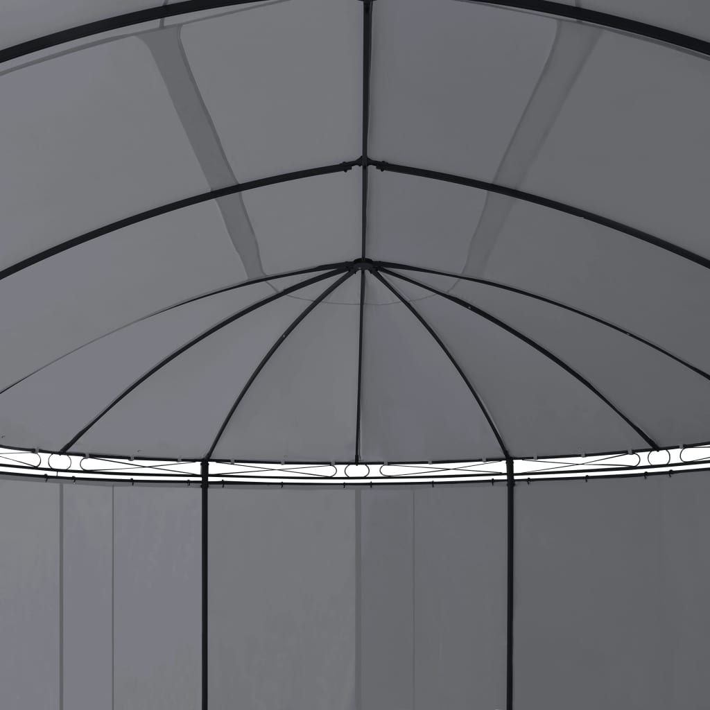Gazebo with curtains 520x349x255 cm anthracite
