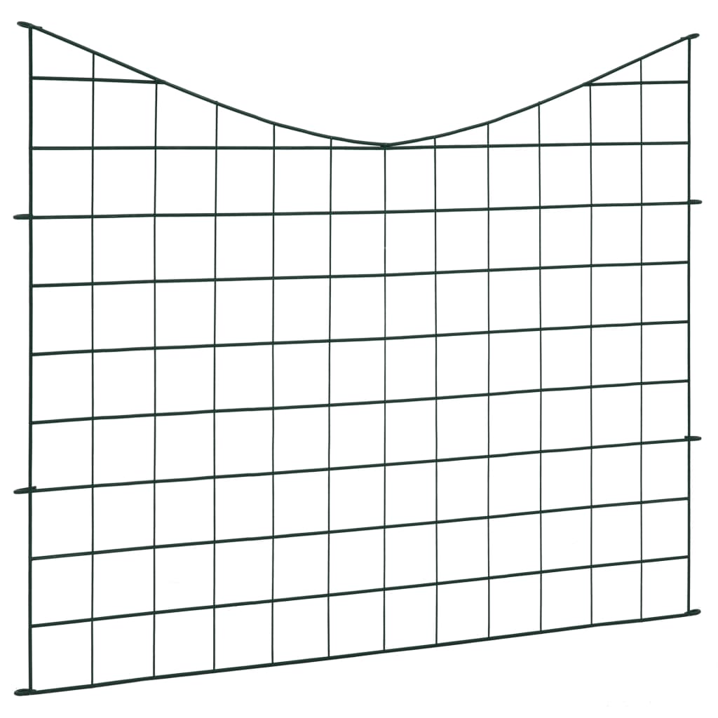 Gartenzaun Set Konkav 77,5x64 cm Grün