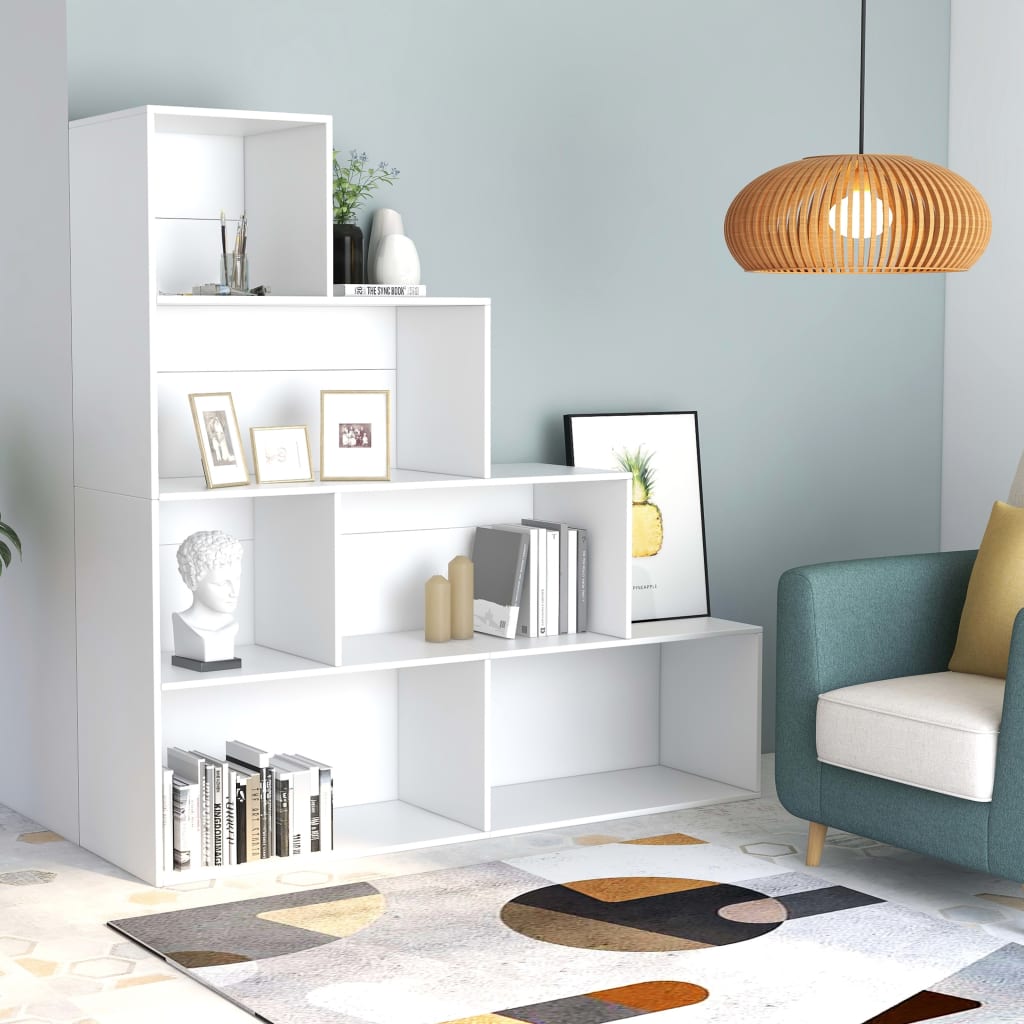 Bookcase/room divider white 155x24x160 cm made of wood
