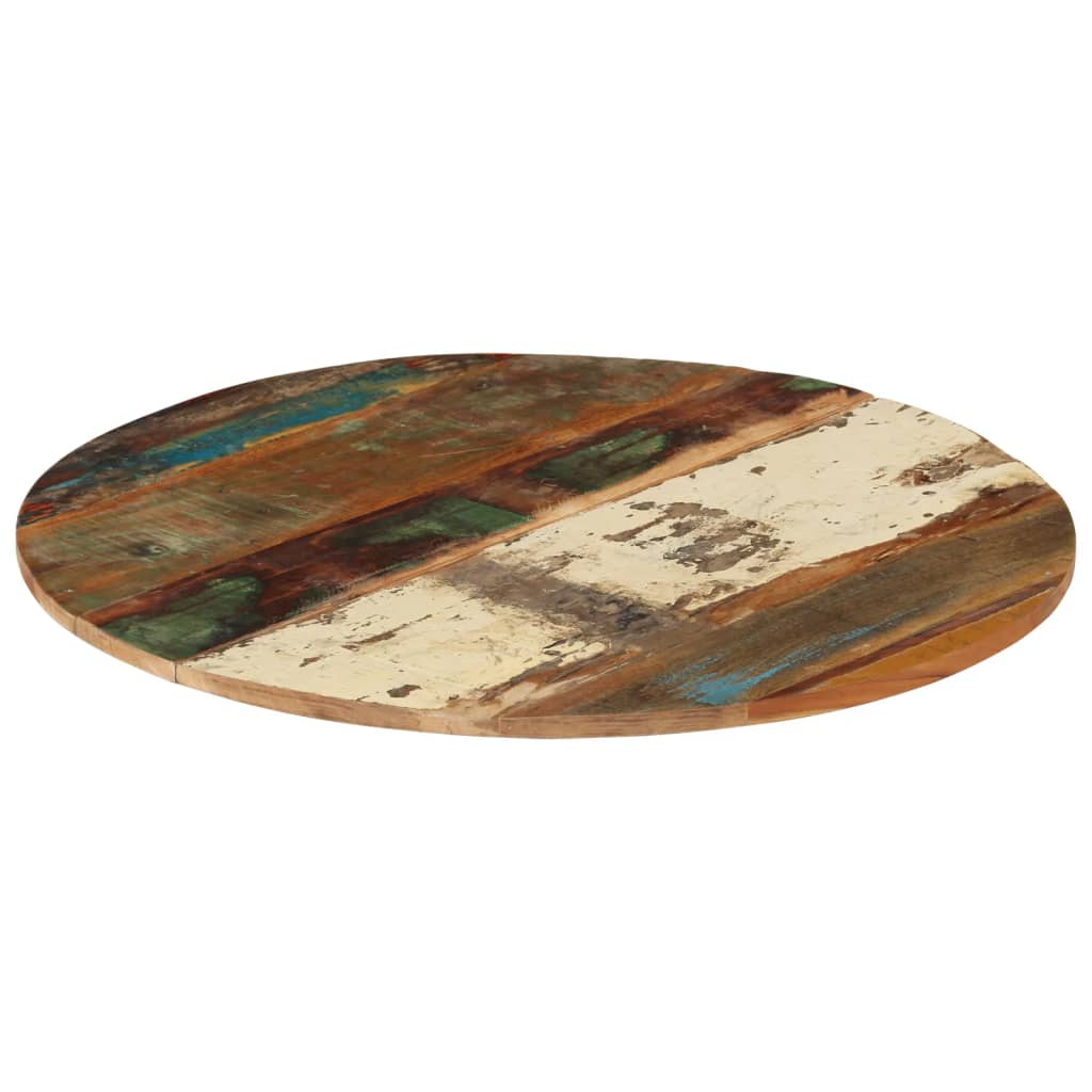 Tischplatte Rund 80 cm 15-16 mm Altholz Massiv