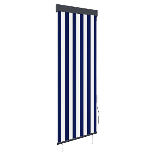 Außenrollo 60 x 250 cm Blau und Weiß