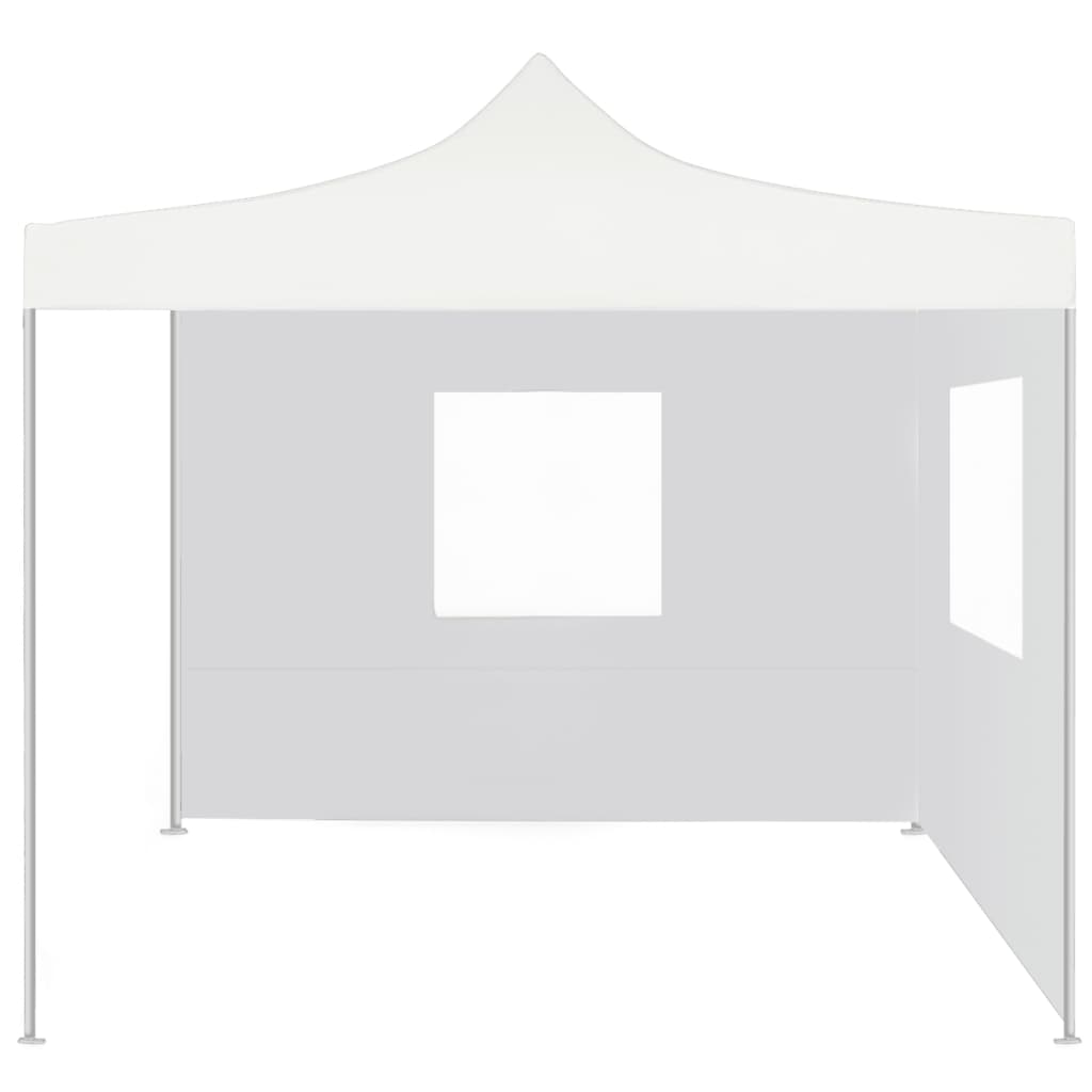 Professional foldable party tent with 2 side walls 3x3m steel white
