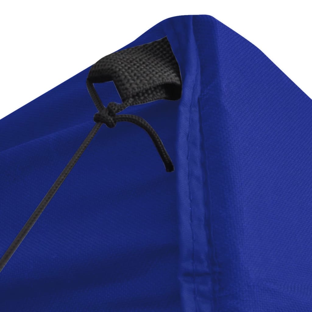 Tente de fête professionnelle pliable avec 4 parois latérales 2×2m bleu acier
