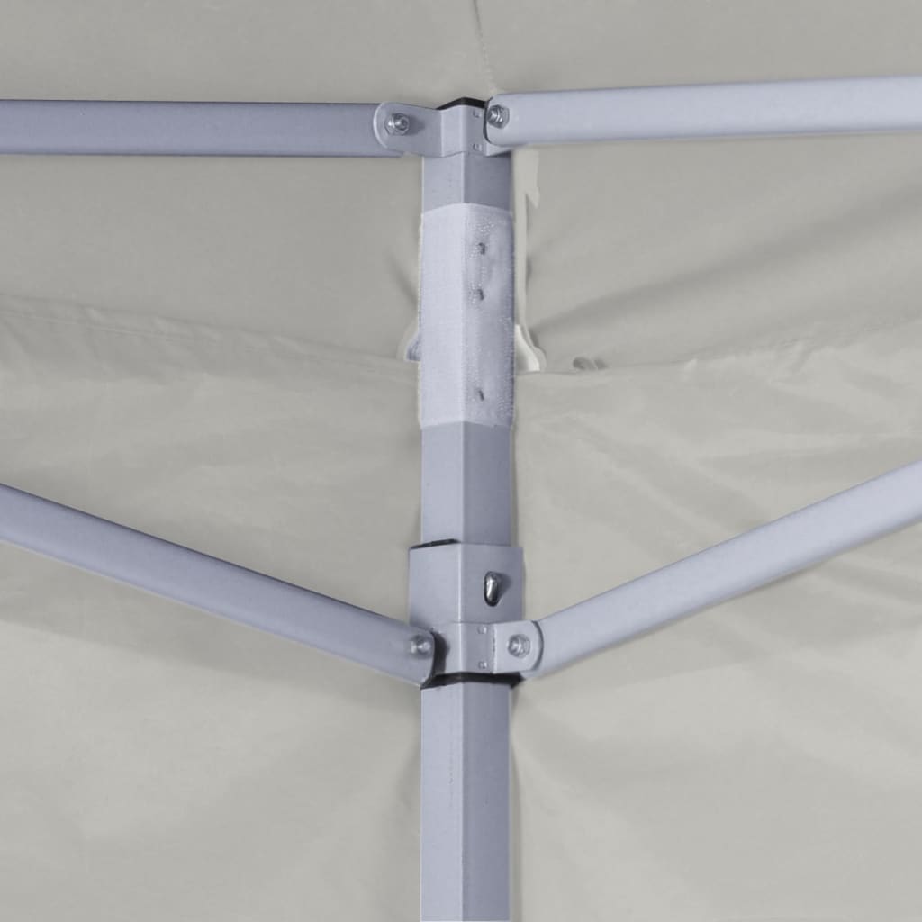 Professional foldable party tent with 4 side walls 2×2m steel cream