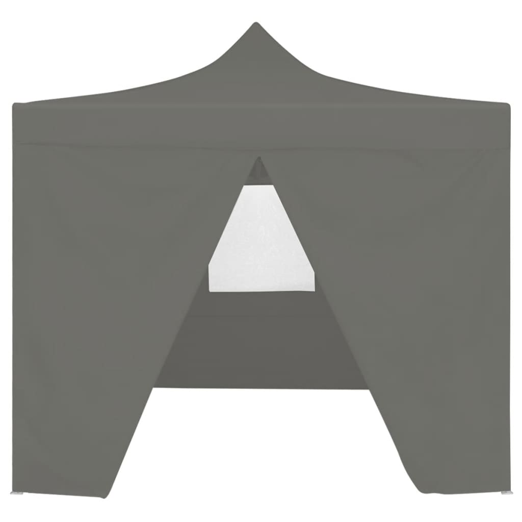 Professional foldable party tent with 4 side walls 2×2m steel anthracite