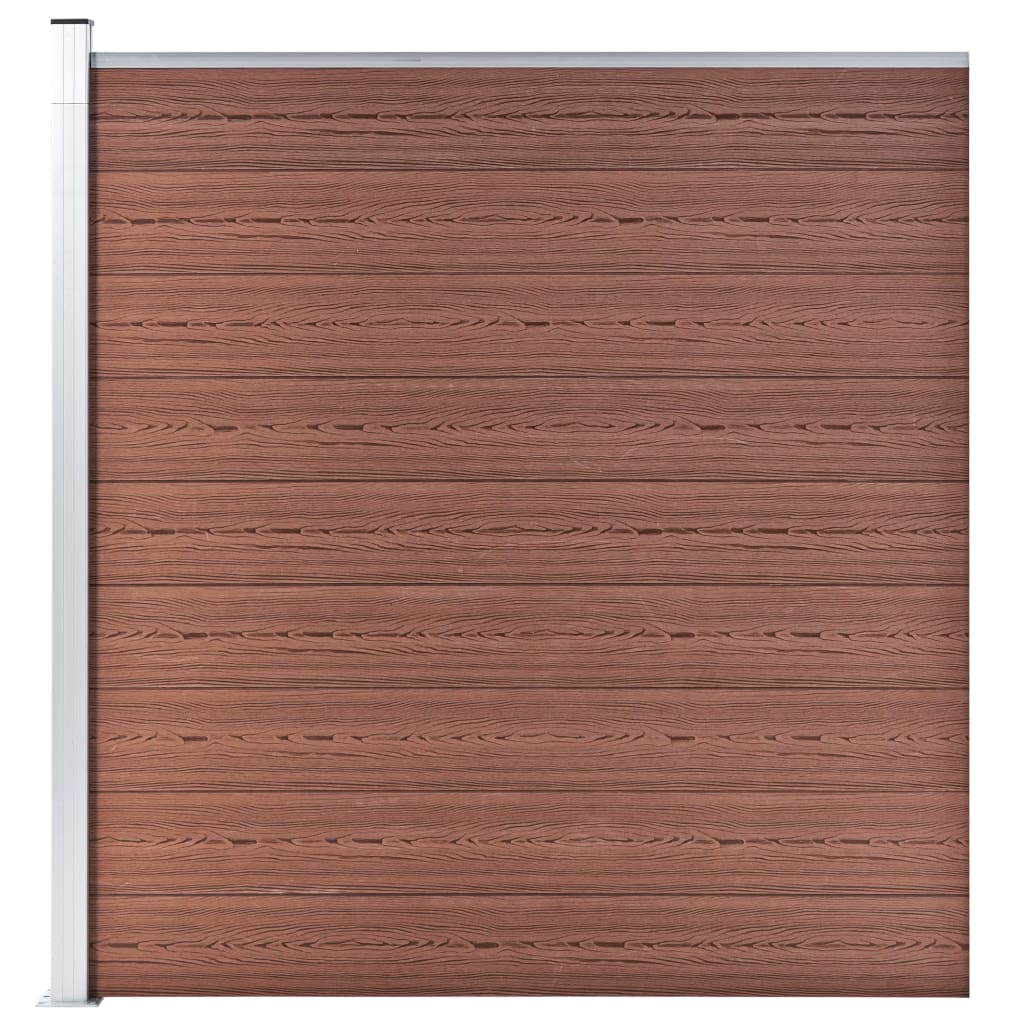Clôture de jardin WPC 175x186 cm marron