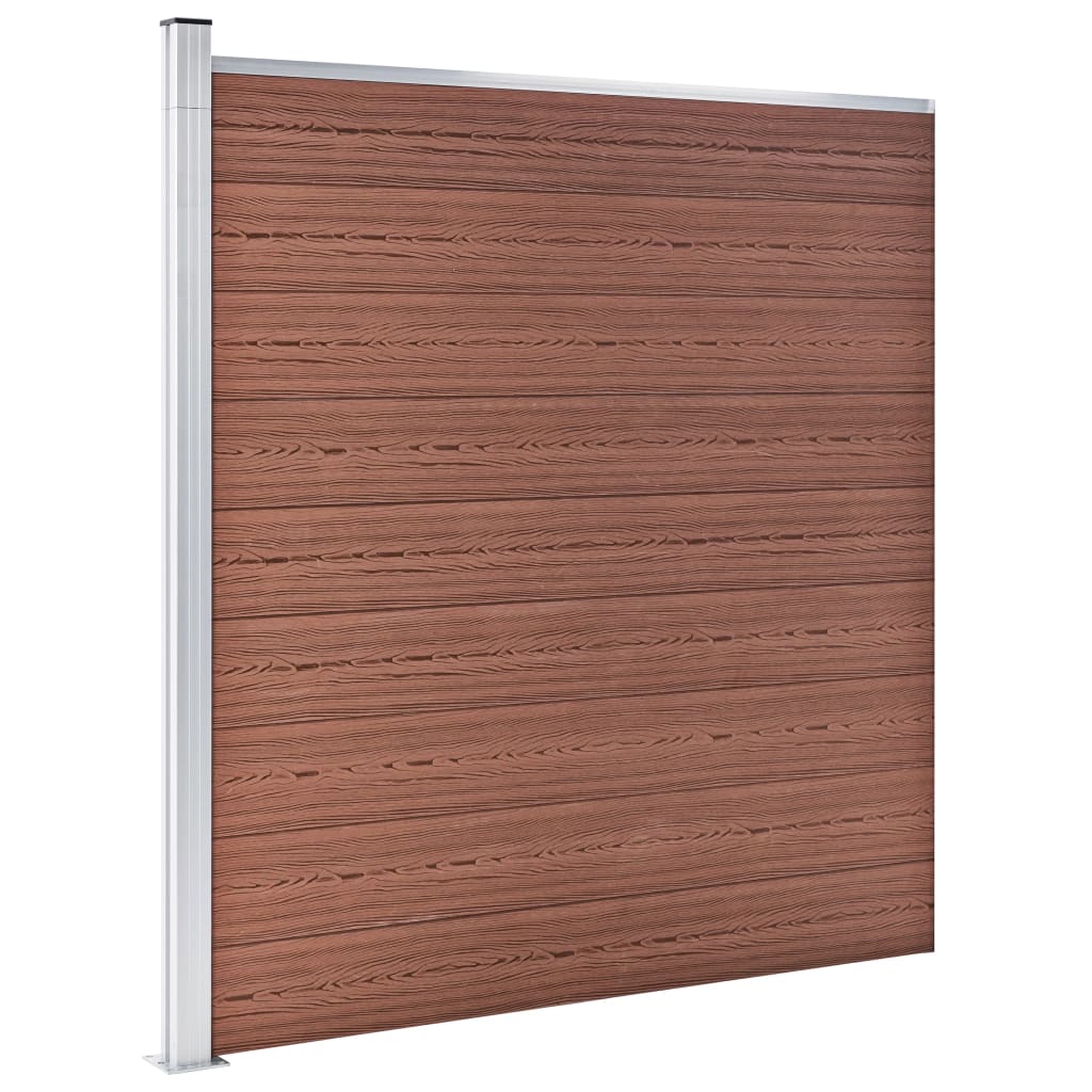 Clôture de jardin WPC 175x186 cm marron
