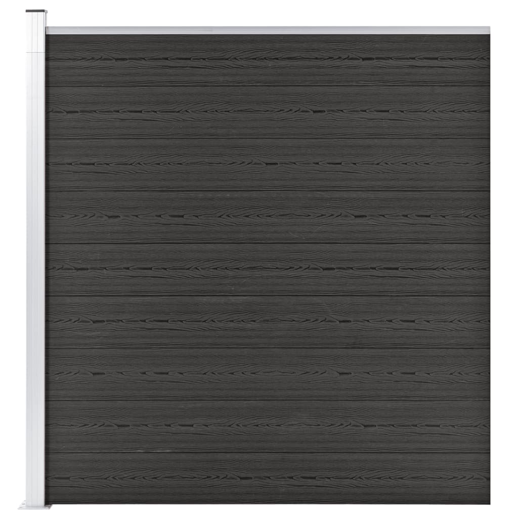 Garden fence WPC 175x186 cm gray