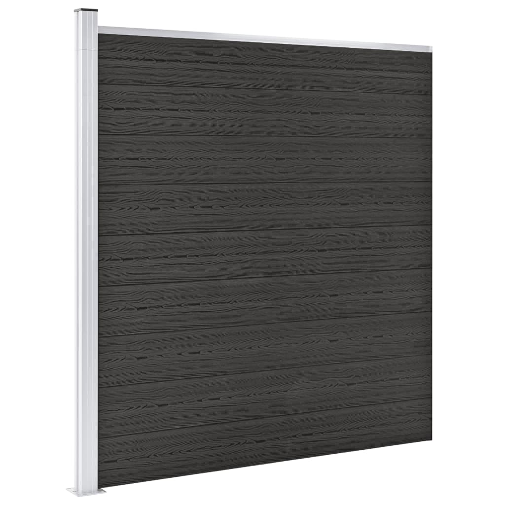 Garden fence WPC 175x186 cm gray