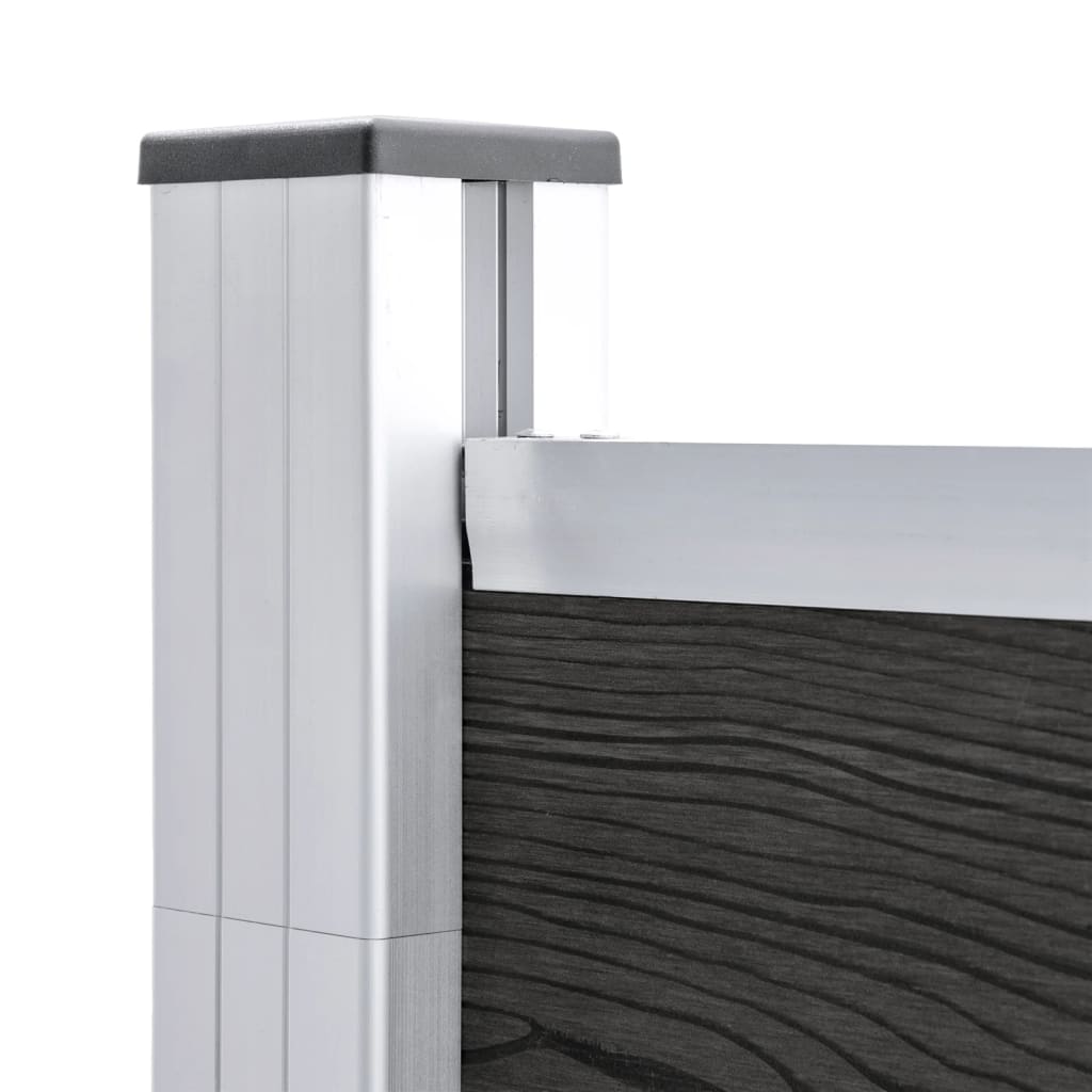 Garden fence WPC 175x186 cm gray
