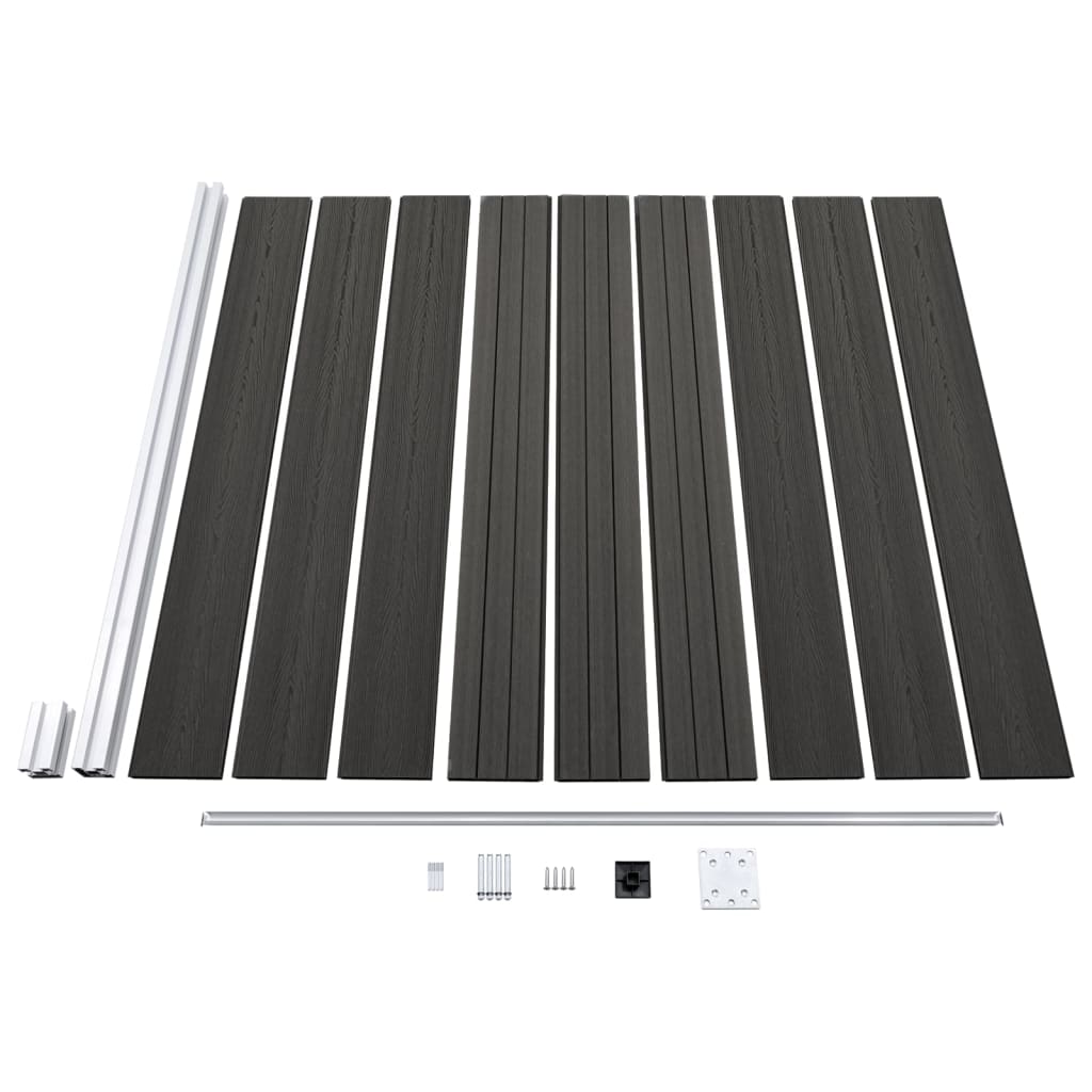 Garden fence WPC 175x186 cm gray