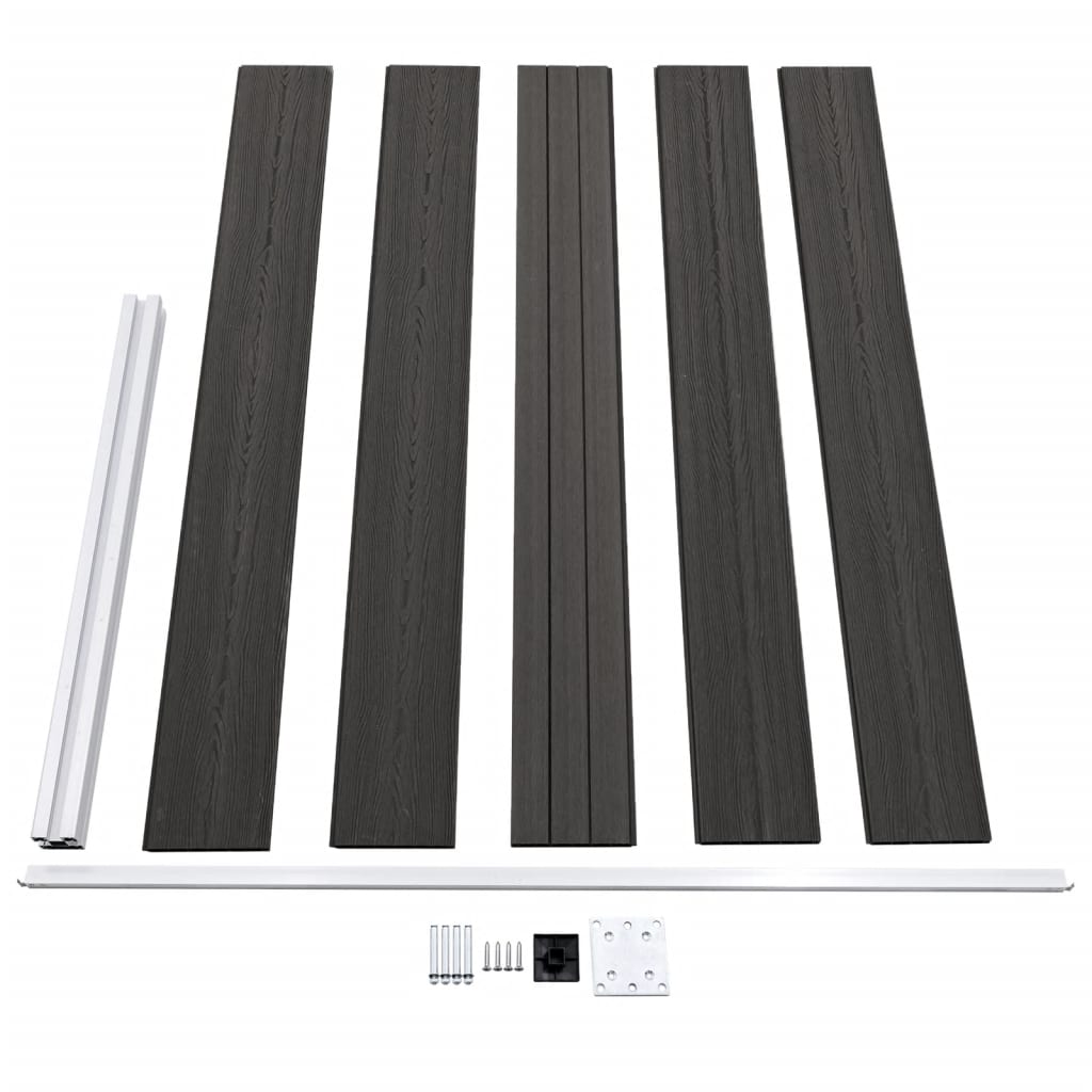 Garden fence WPC 175x105 cm gray