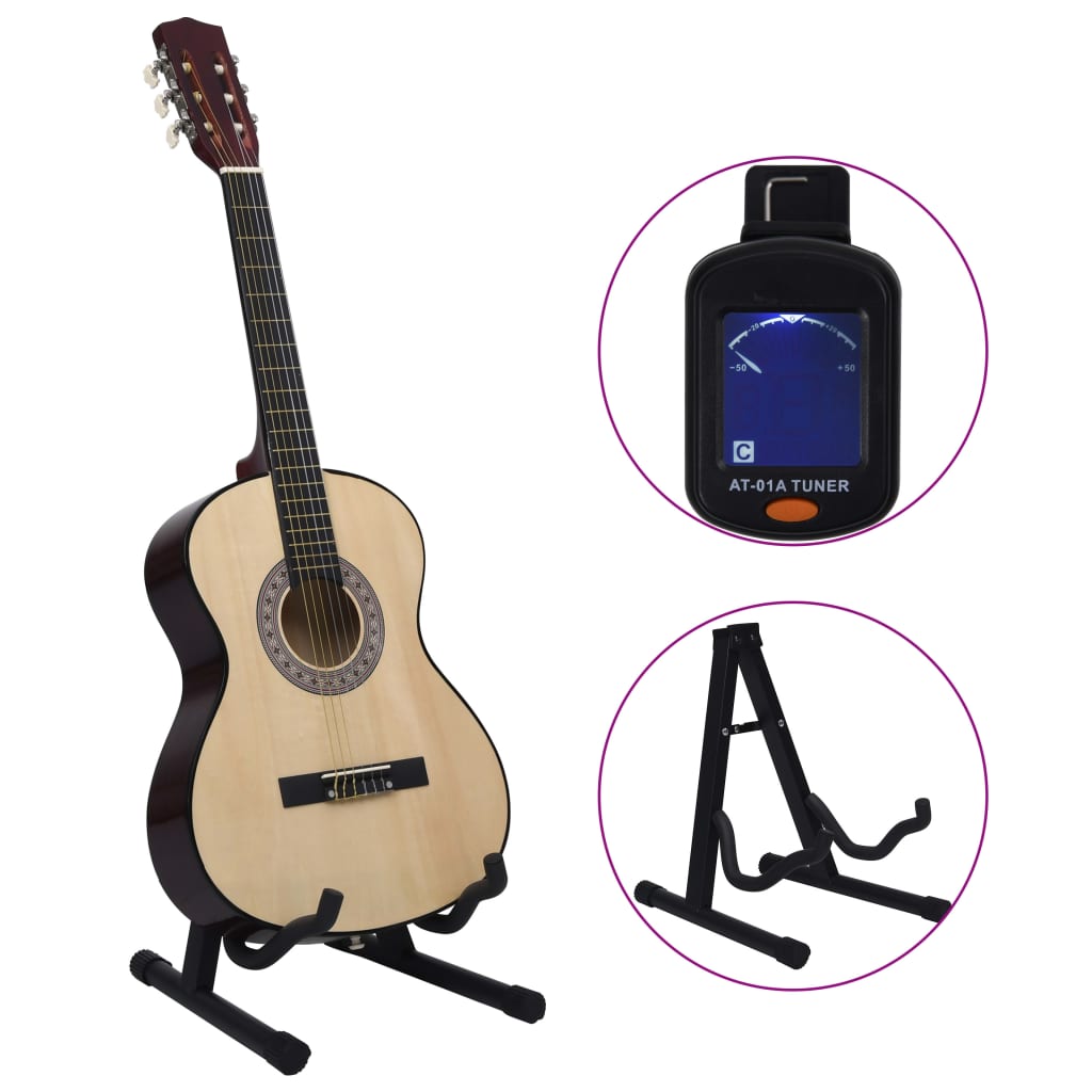 12 pieces Classical Guitar Set for Beginners 4/4 39"