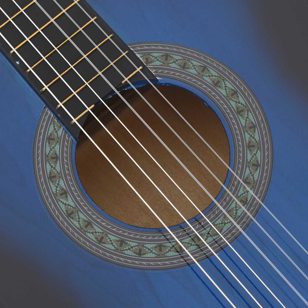 Classical guitar for beginners Blue 4/4 39" basswood