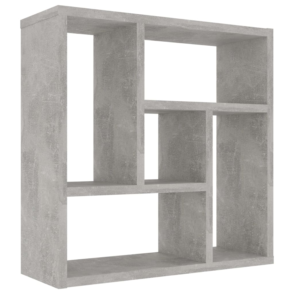 Étagère murale gris béton 45,1x16x45,1 cm en bois