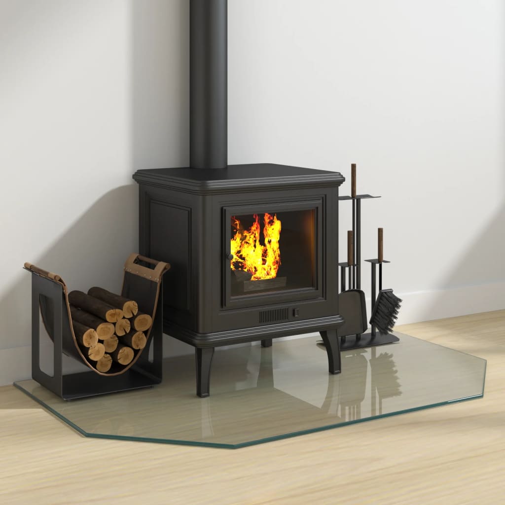 Kaminofen Glasplatte Sechseck 100x60 cm
