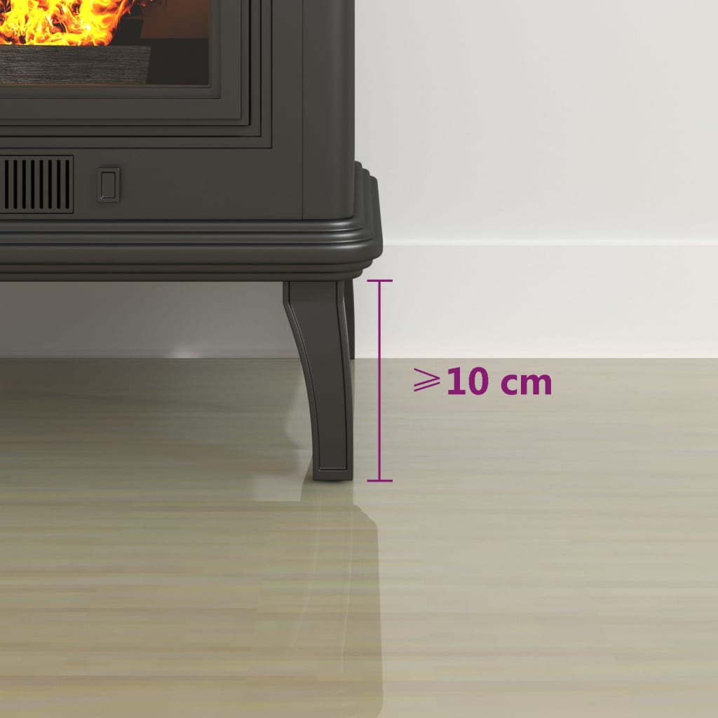 Kaminofen Glasplatte Sechseck 120x50 cm