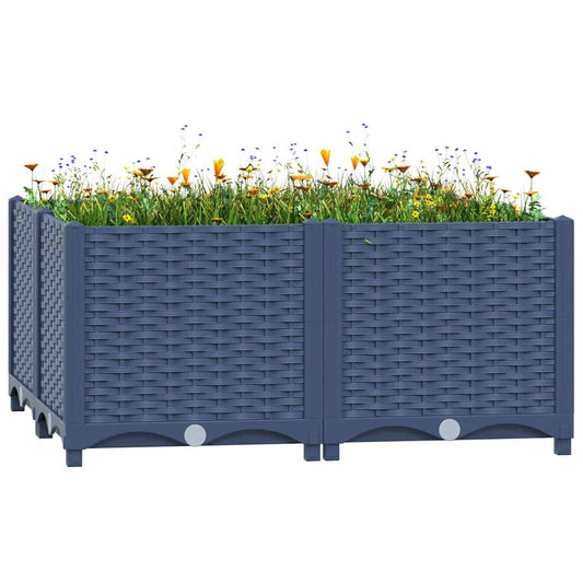 Raised bed 80x80x38 cm polypropylene