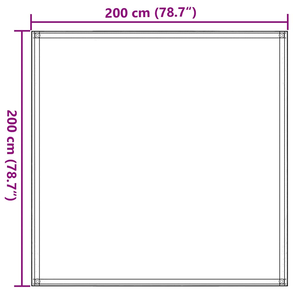 Zeltteppich 200x200 cm Beige