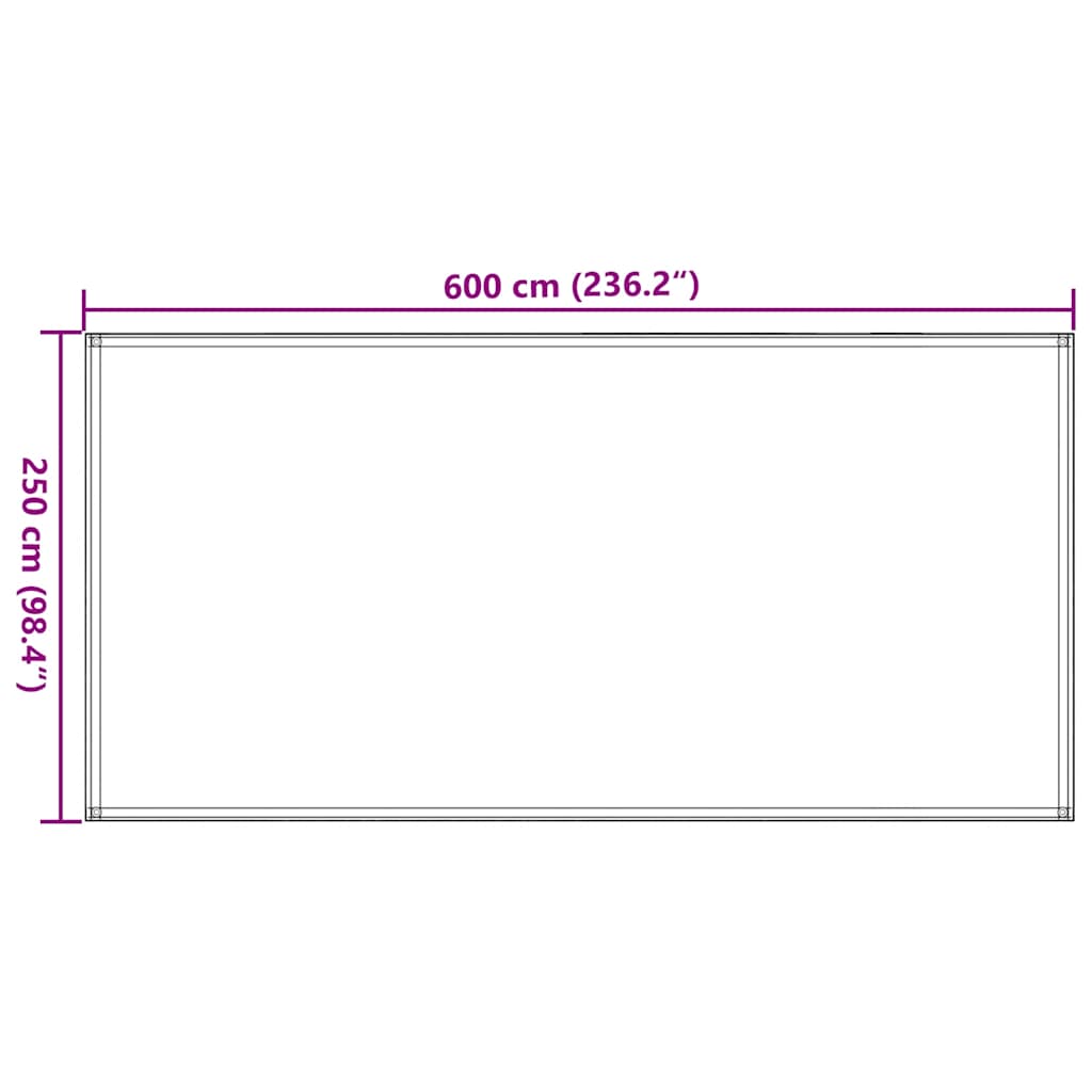 Zeltteppich 250x600 cm Beige