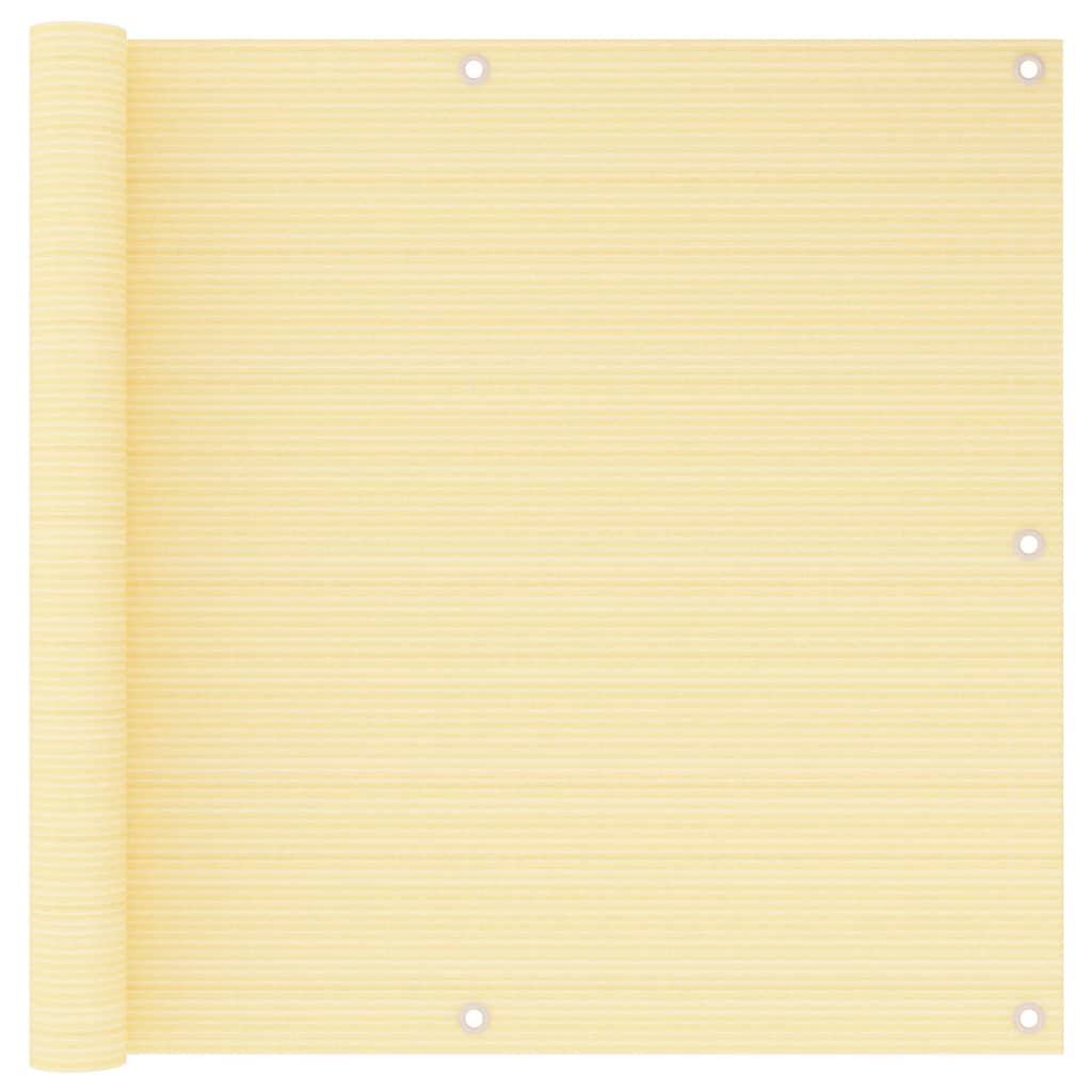 Balkon-Sichtschutz Beige 90x500 cm HDPE