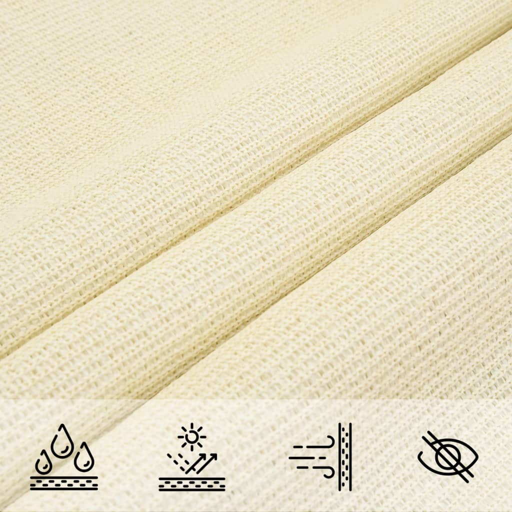Sonnensegel 160 g/m² Creme 3x5 m HDPE
