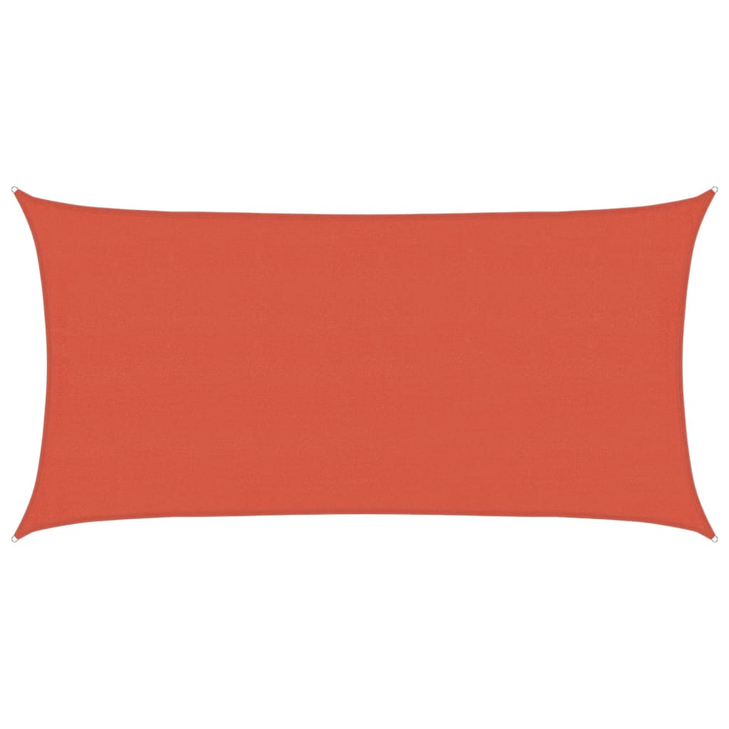 Sonnensegel 160 g/m² Terrakottarot 4x7 m HDPE