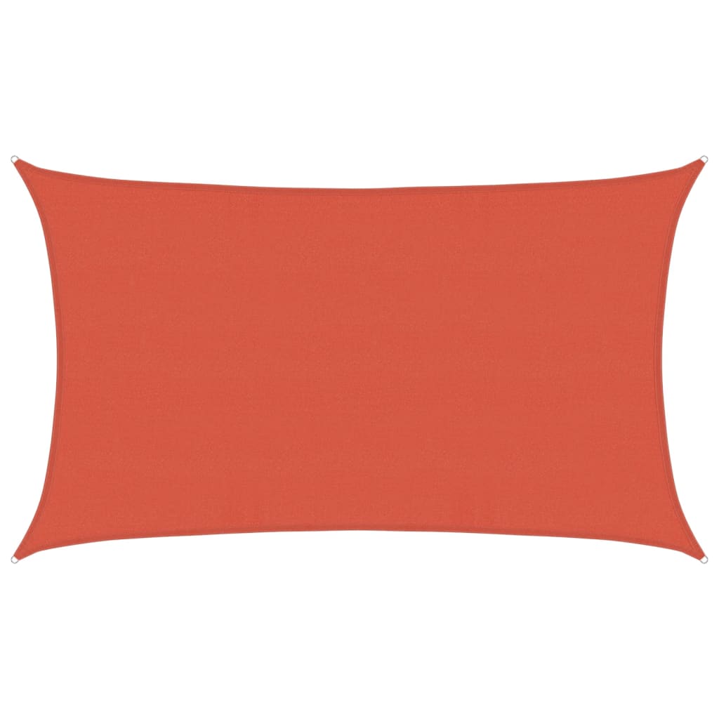 Sonnensegel 160 g/m² Terrakottarot 5x8 m HDPE