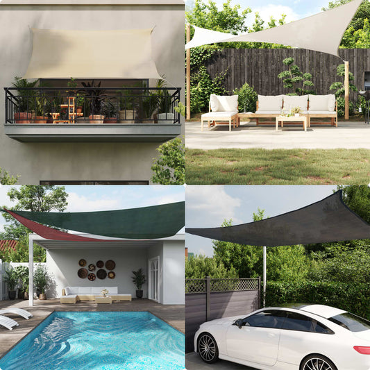 Sonnensegel 160 g/m² Terrakottarot 6x8 m HDPE
