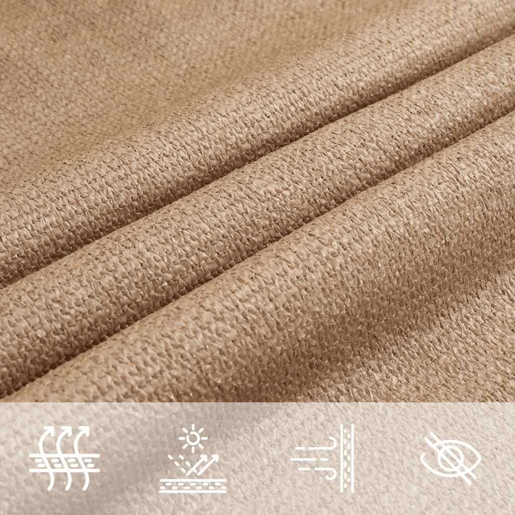 Sonnensegel 160 g/m² Taupe 4x4x4 m HDPE