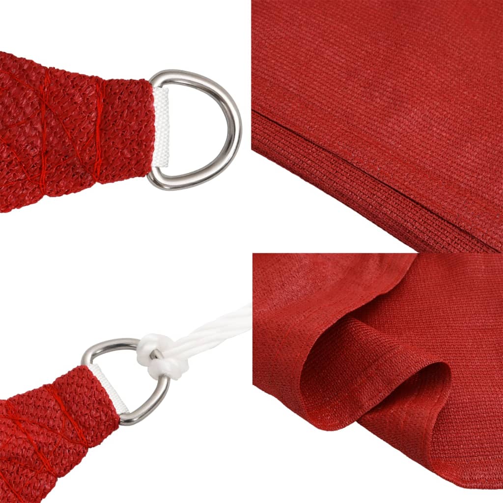 Sonnensegel 160 g/m² Rot 2x2 m HDPE