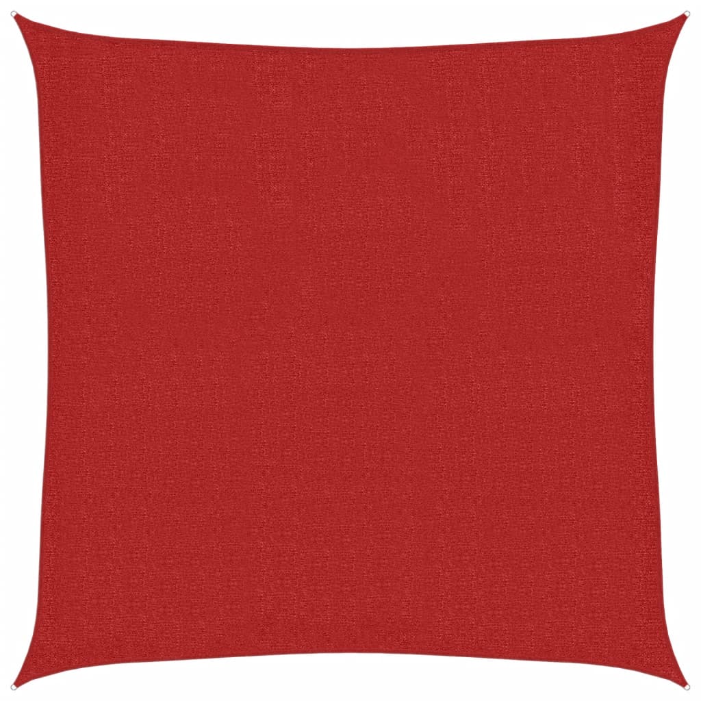 Sonnensegel 160 g/m² Rot 3x3 m HDPE
