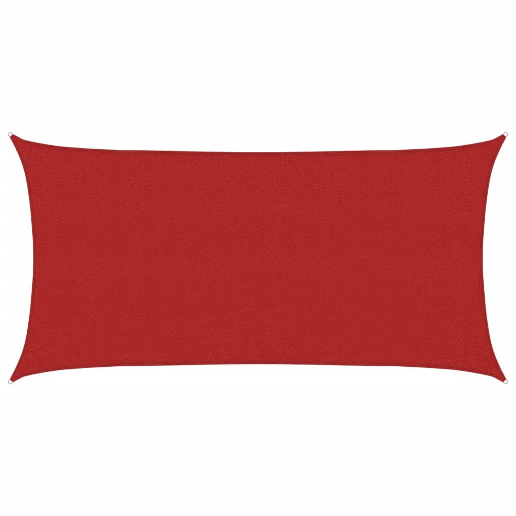 Sonnensegel 160 g/m² Rot 2x3,5 m HDPE