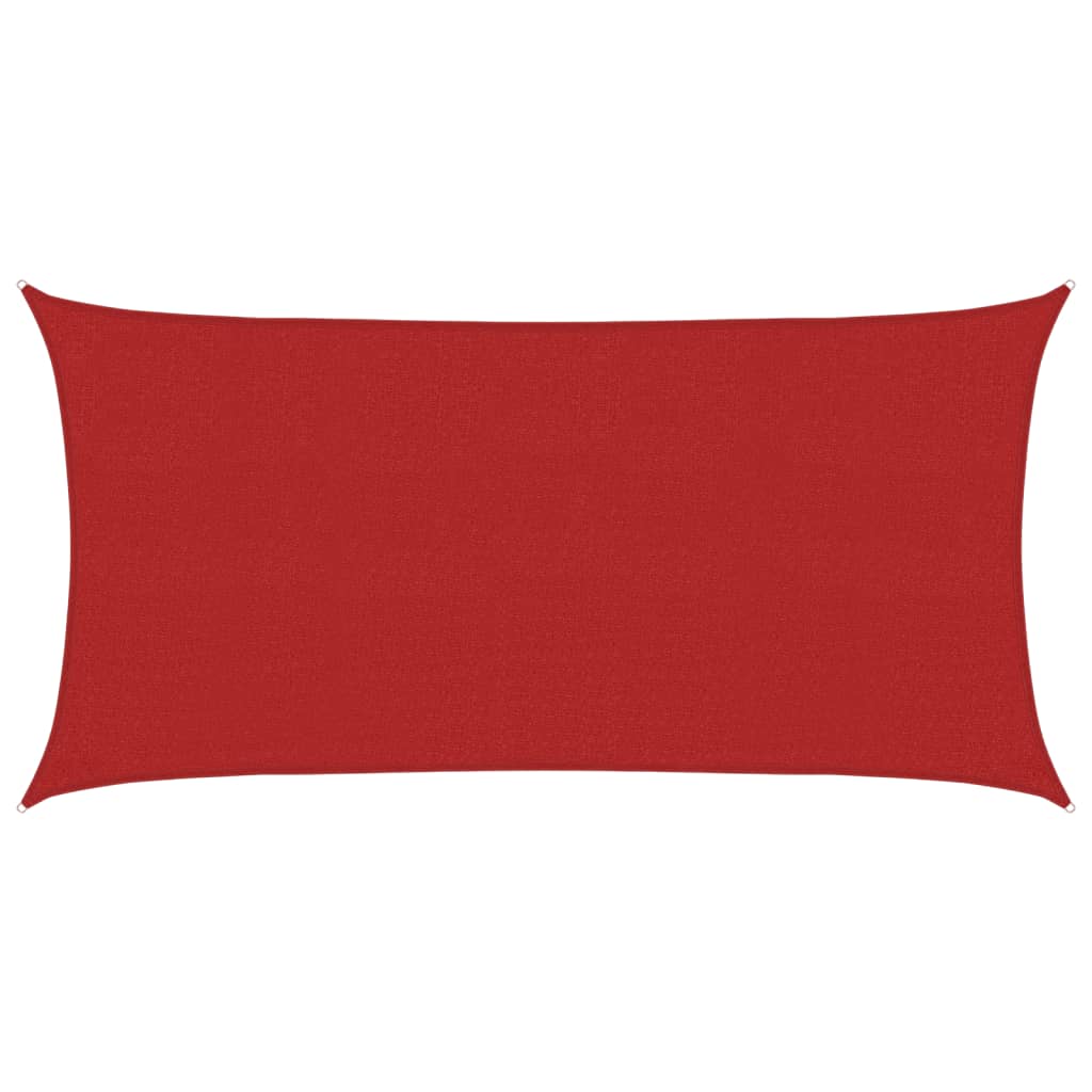 Sonnensegel 160 g/m² Rot 2x4 m HDPE