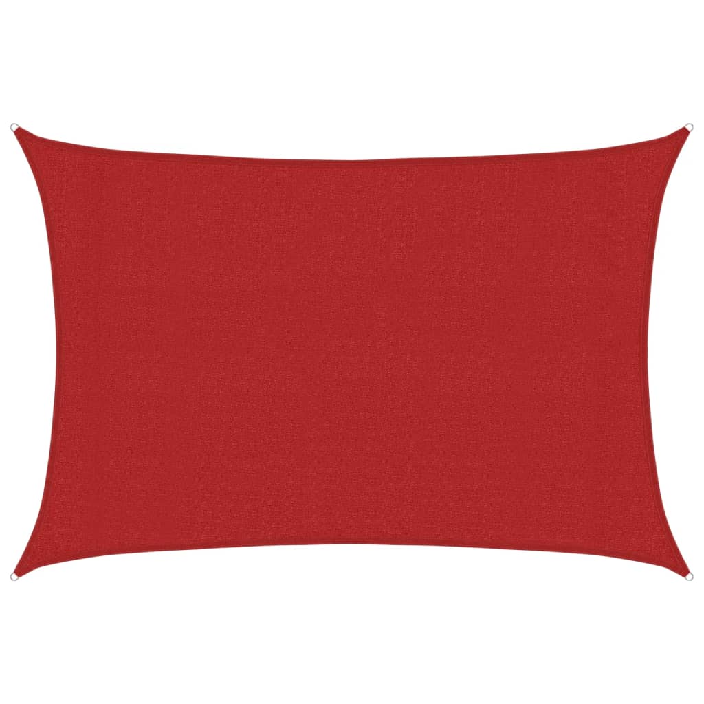 Sonnensegel 160 g/m² Rot 3x4,5 m HDPE